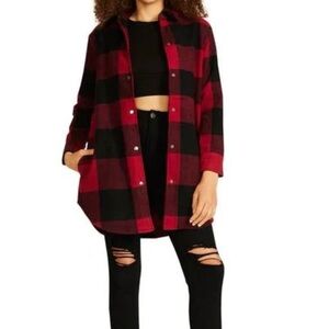 BB Dakota - ELDRIDGE PLAID COAT ~ RED